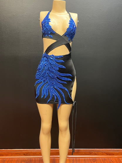 Sapphire Cutout Mini Dress