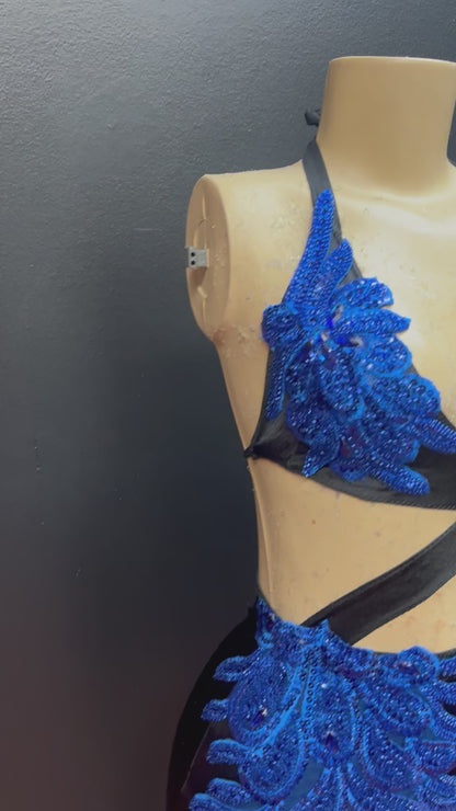 Sapphire Cutout Mini Dress